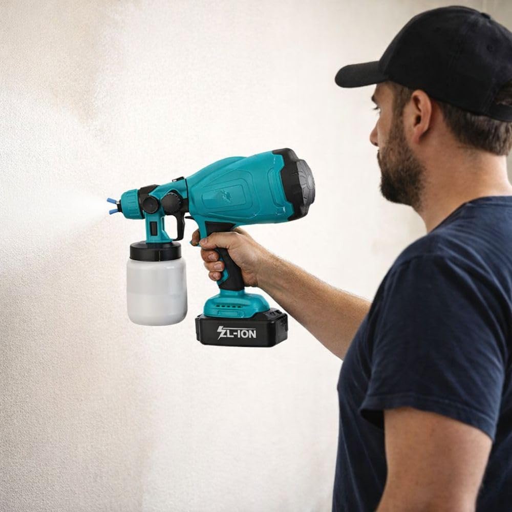 Cecaro Group Pistola a Spruzzo 48V 800 ml 3 Getti Senza Filo