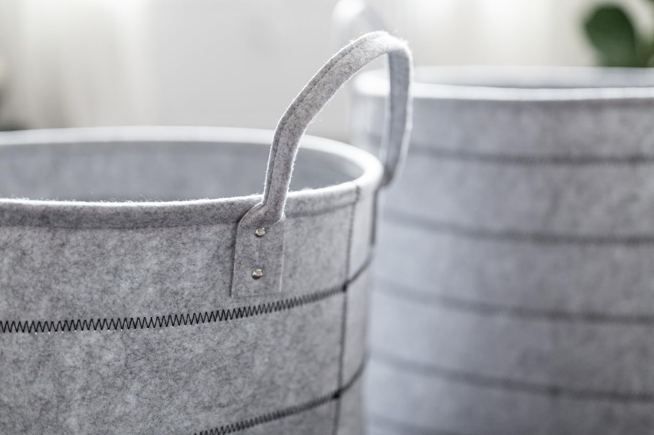 Wenko Nella XL cesto feltro grigio 129 l con manici