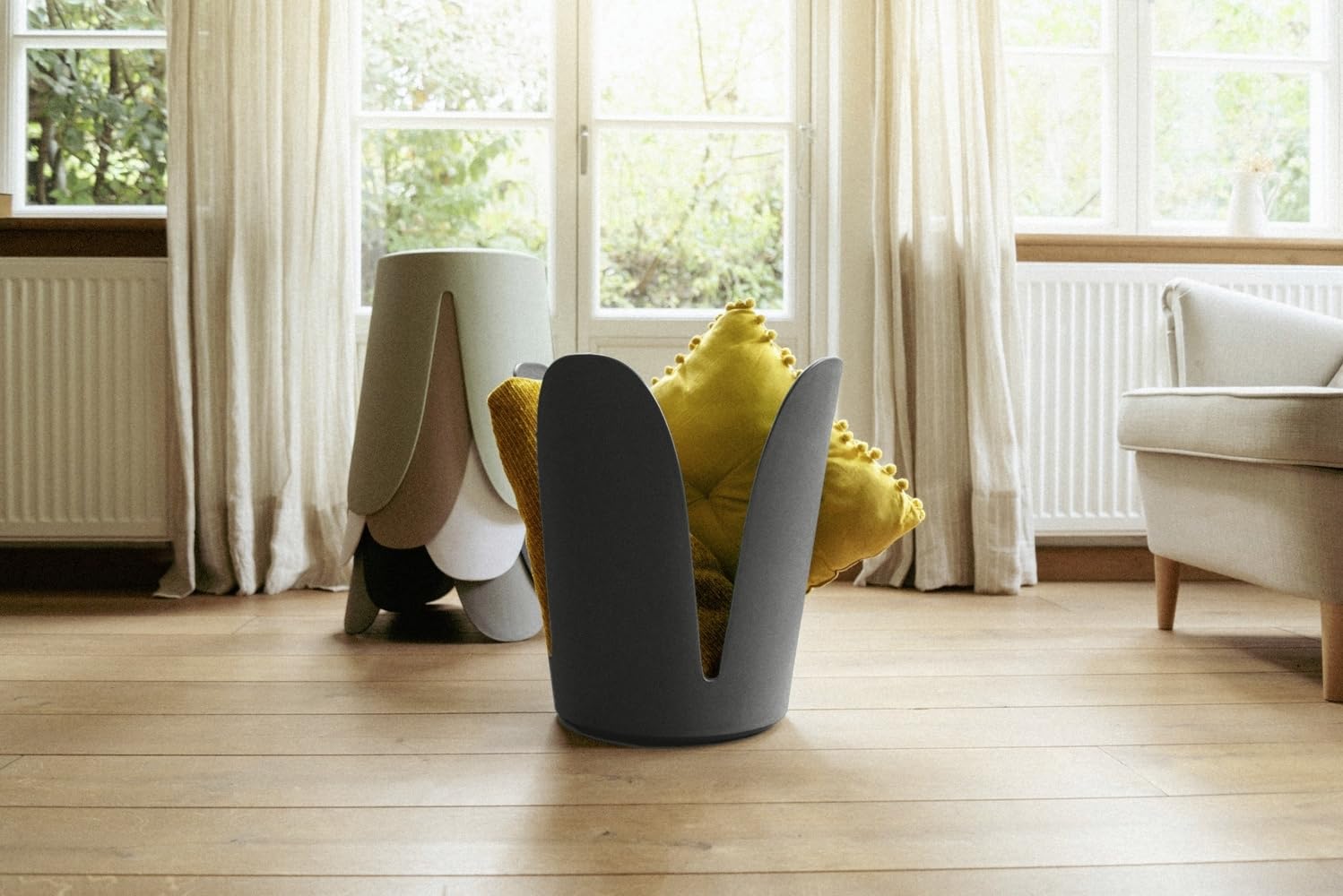 Wenko Comiso Sgabello Bagno 46 cm Grigio 180 kg