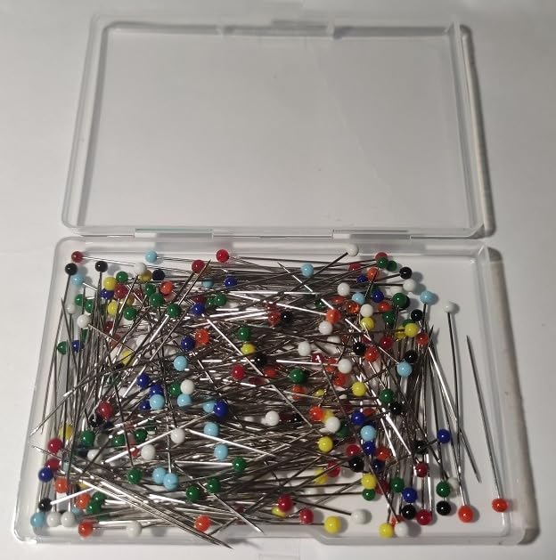 Quelcc spilli sarta 38 mm multicolore 250 pezzi testa vetro