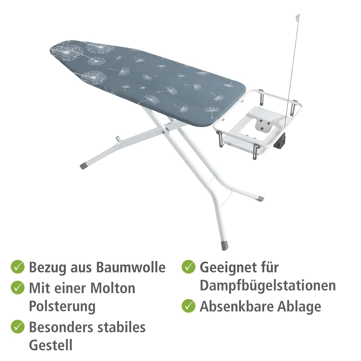 WENKO Professional asse da stiro 130x48 cm altezza 99 cm