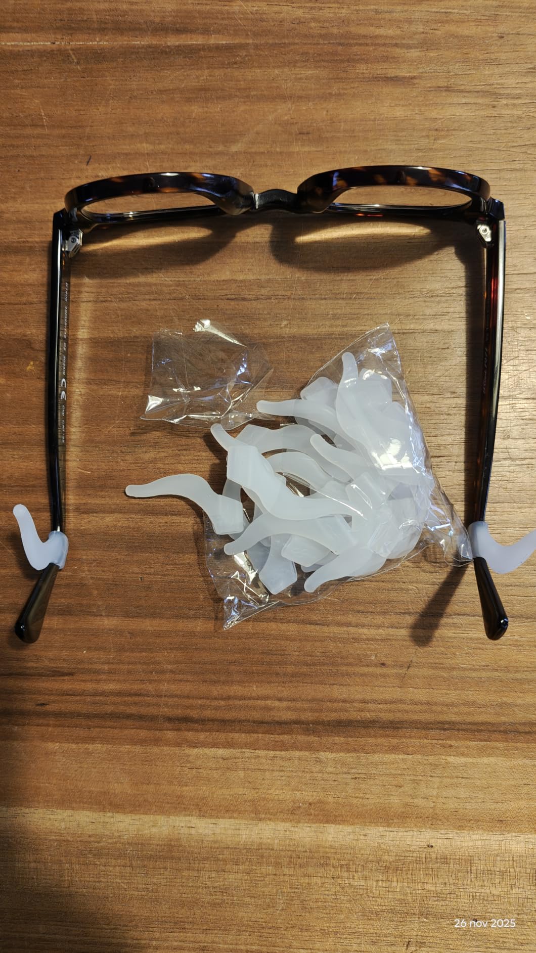 Quelcc ferma occhiali silicone 16 paia nero bianco antiscivolo