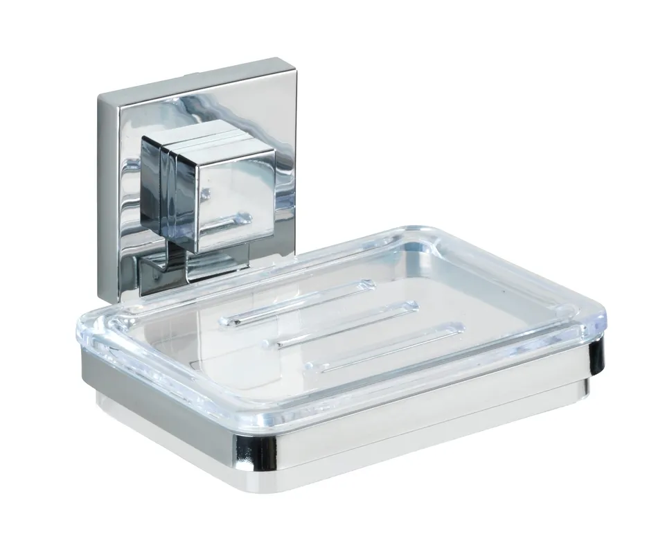 Wenko Vacuum-Loc Quadro portasapone acciaio inox