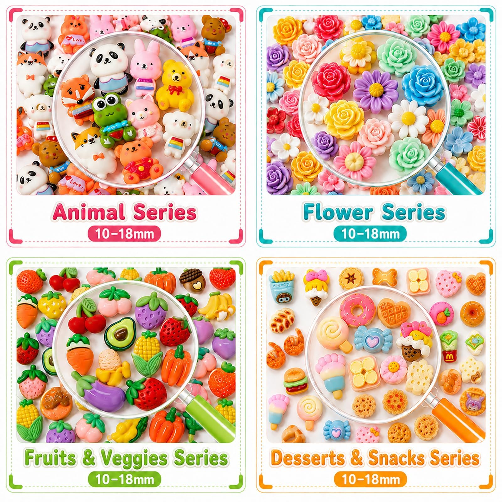 Quelcc Slime Charms Resina Colorati 100 Pezzi