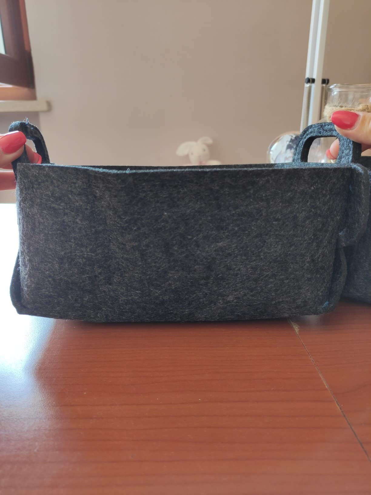 Wenko Nina S cestello feltro grigio chiaro 2 pezzi pieghevole