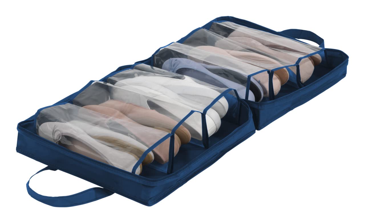 Wenko Armadio con Ripiano Guardaroba 160x50x75 cm Blu