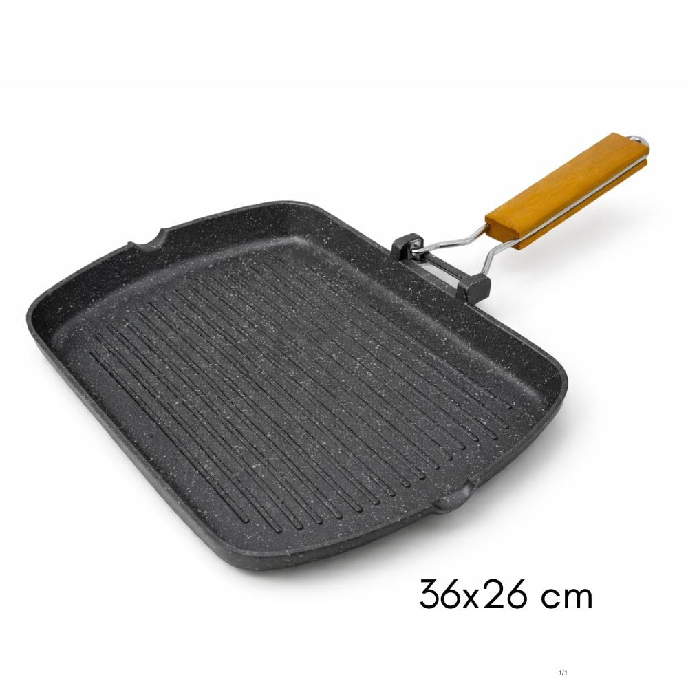 Cecaro Group Bistecchiera 36x26 cm grill antiaderente pietra