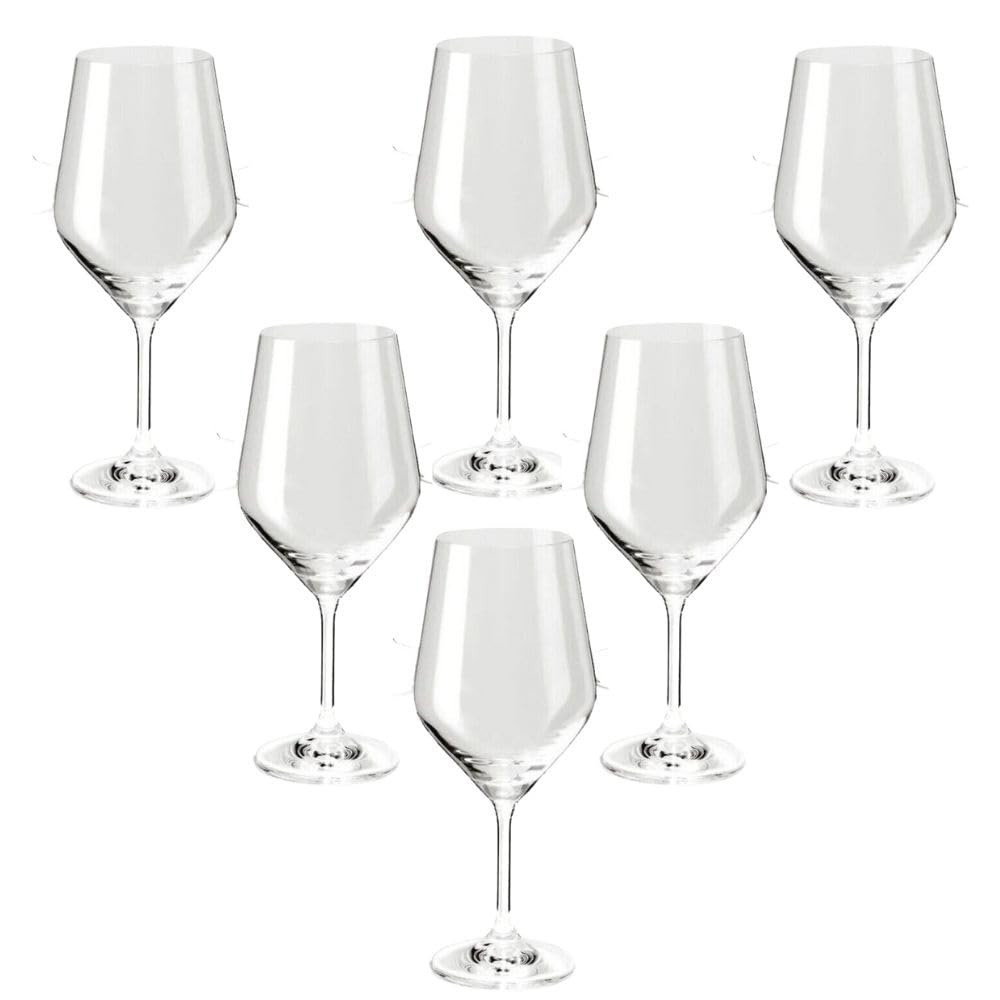 Cecaro Group Set 6 Calici Vino Vetro 44 cl Trasparenti
