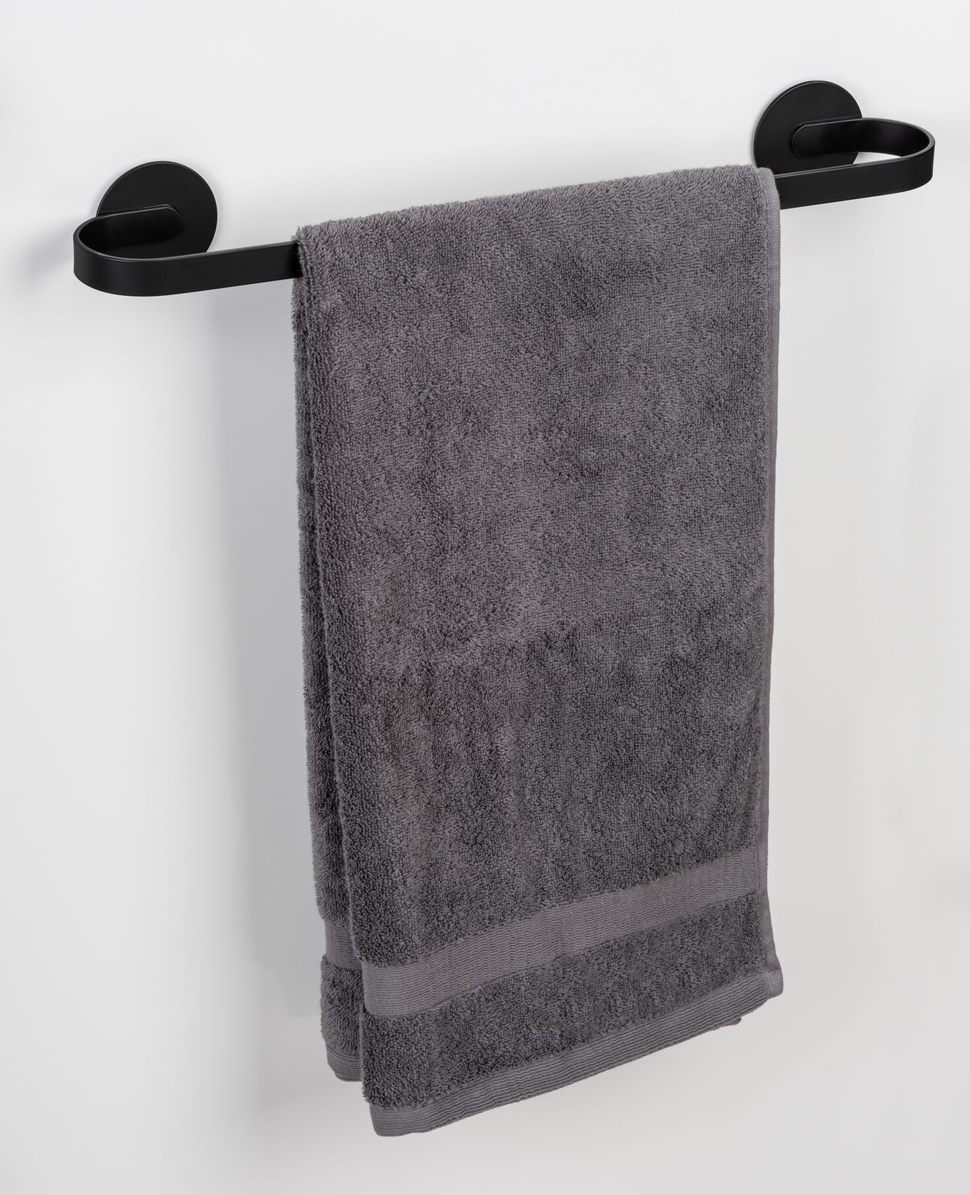 Wenko Bivio Turbo-Loc Uno Porta Asciugamani 40cm Nero Alluminio