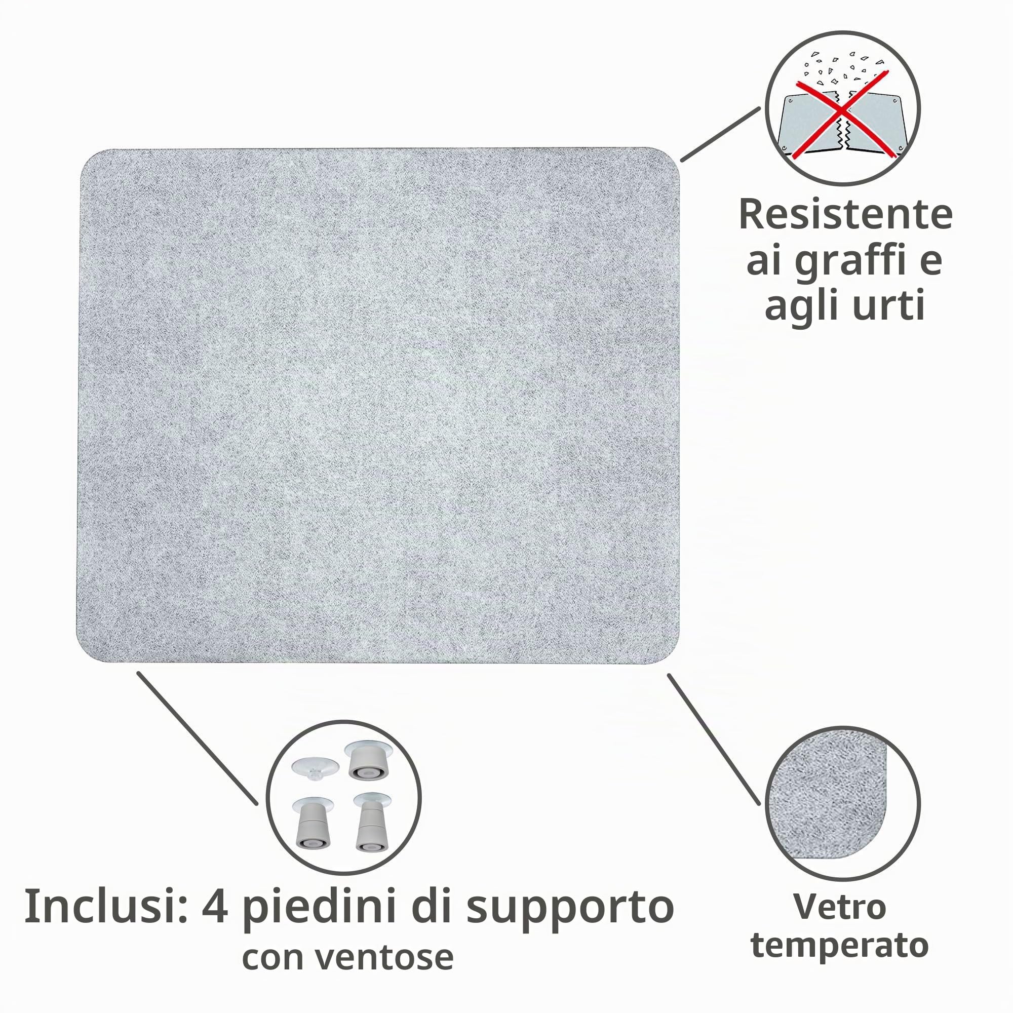 Wenko Universal 3 in 1 coprifornelli vetro trasparente