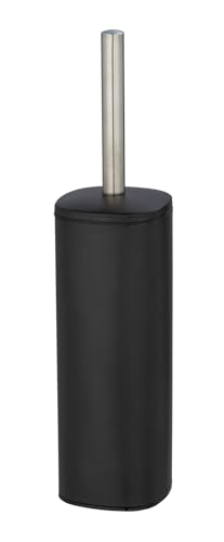 Wenko Alassio set WC portascopino nero opaco acciaio inox