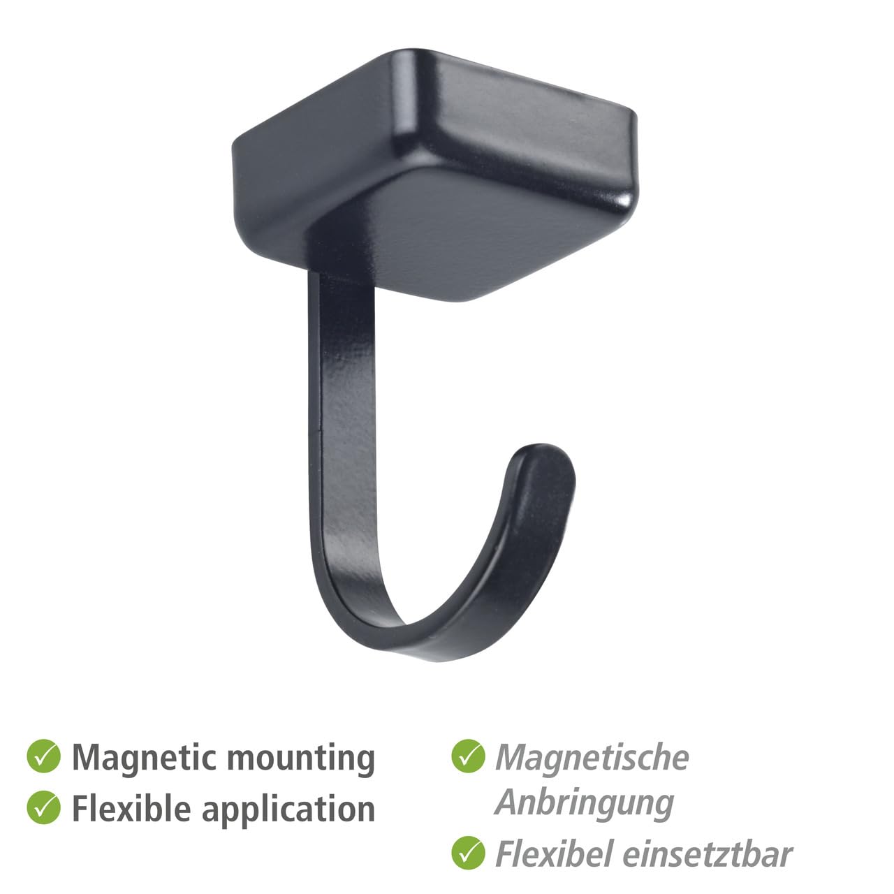 Wenko Jet ganci magnetici set 6 pezzi neri senza forare
