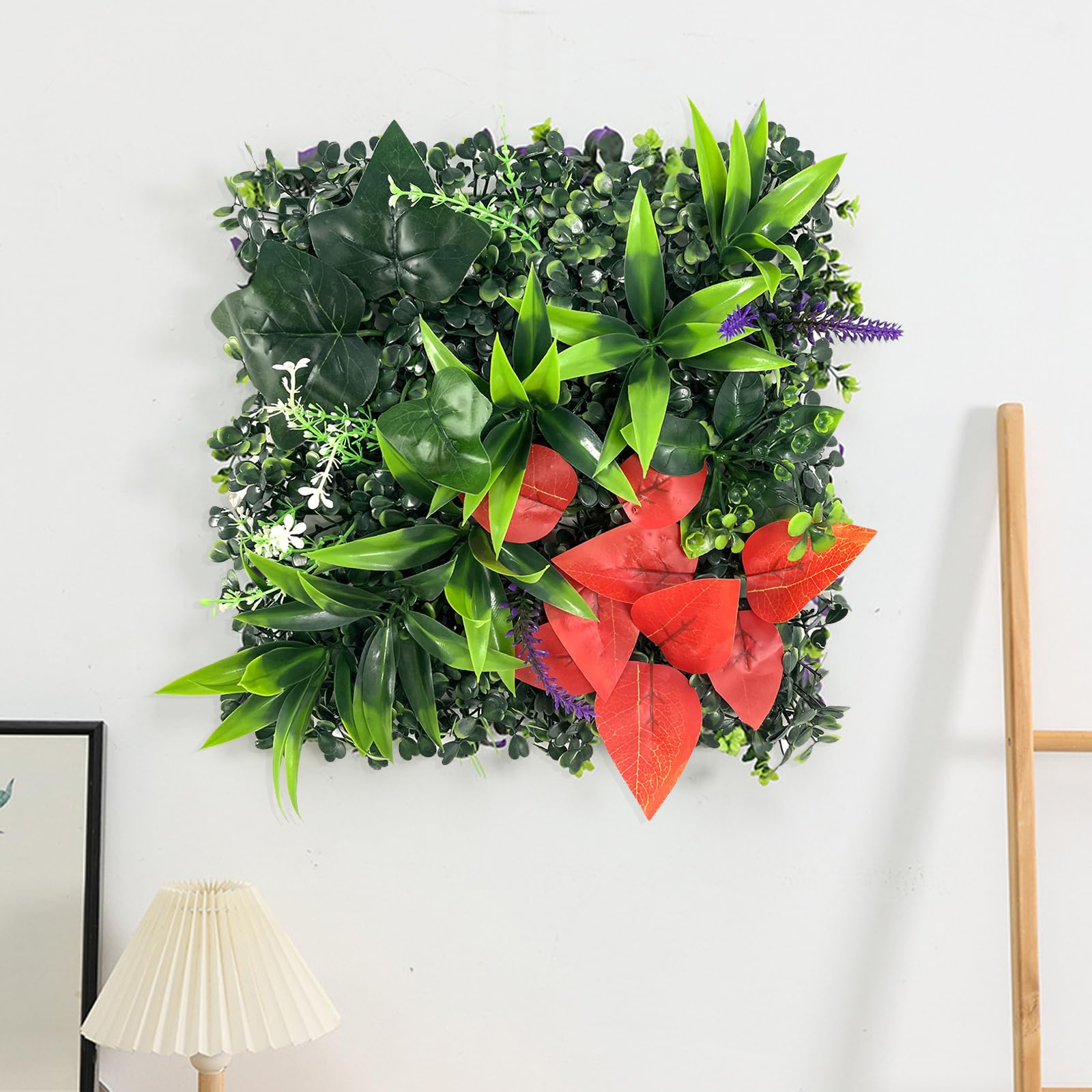 Lxoraziy Pannelli Muro Vegetale 25x25 cm 4 Pezzi