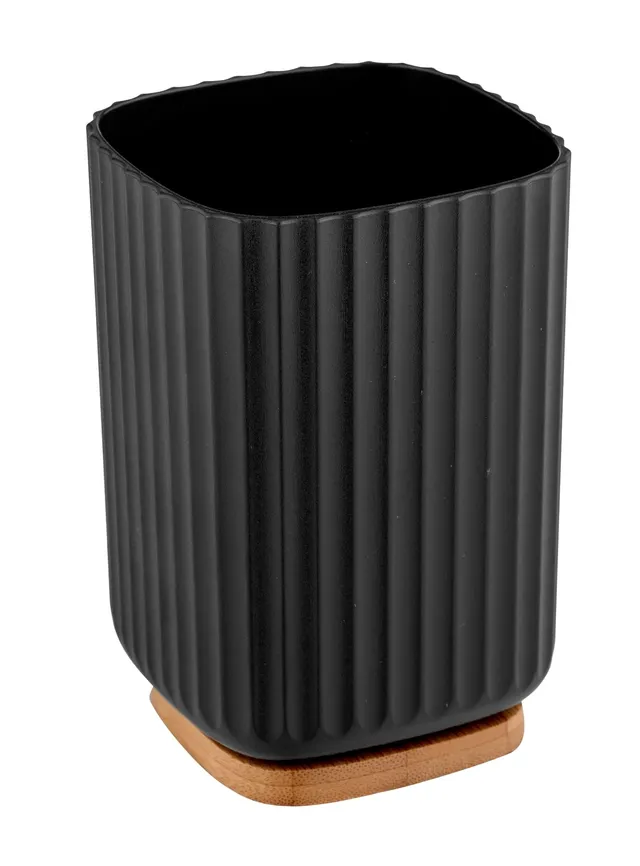 Wenko Rotello bicchiere porta spazzolini nero