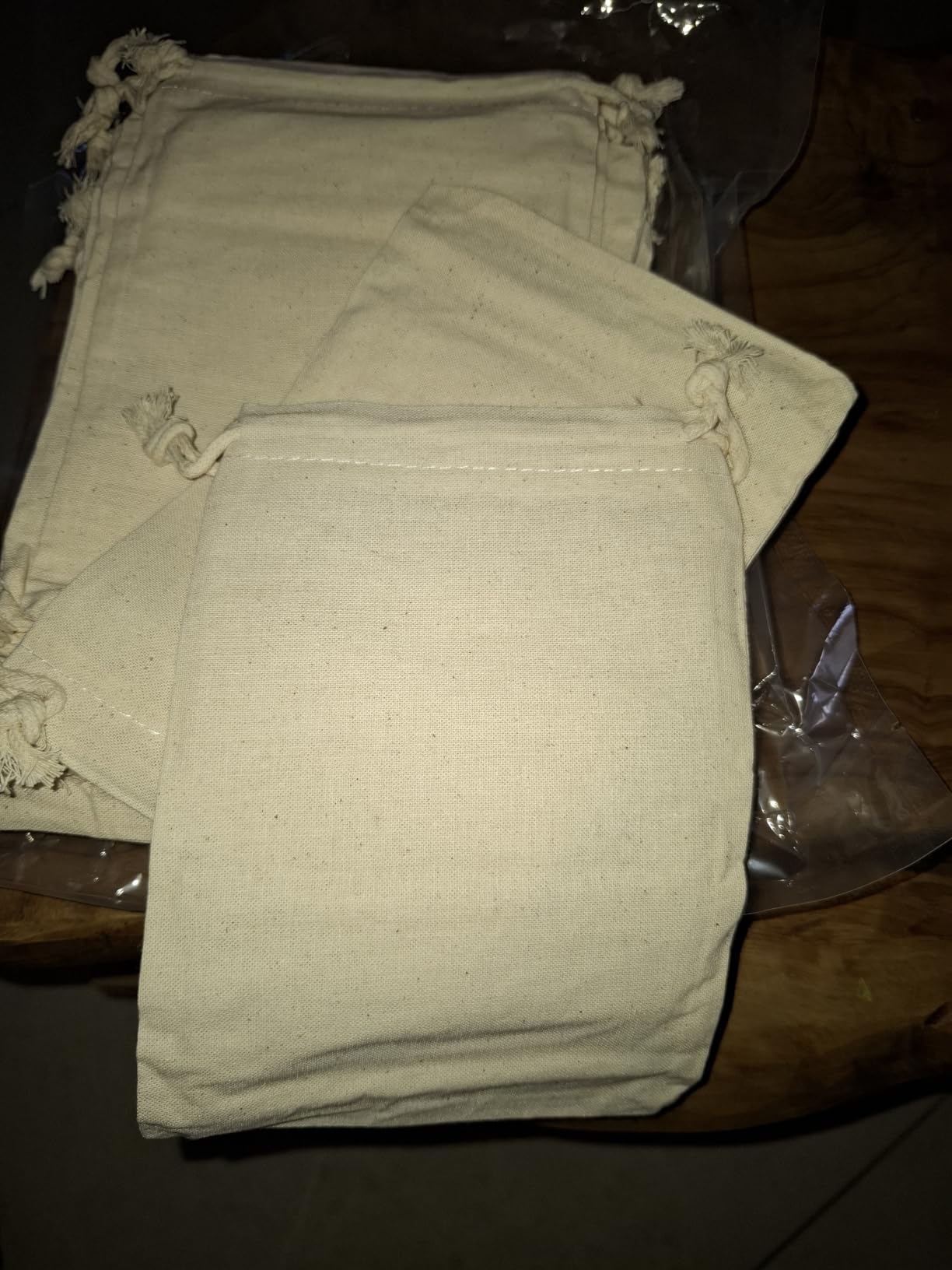 Quelcc sacchetto stoffa cotone 10x15cm 20 pezzi naturale