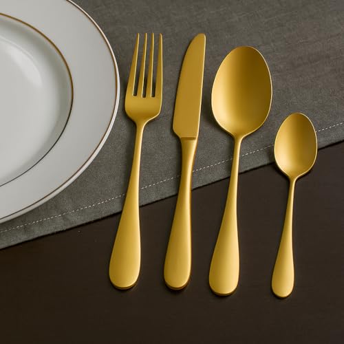 Cecaro Group Set Posate Oro 24 Pezzi Acciaio Inox