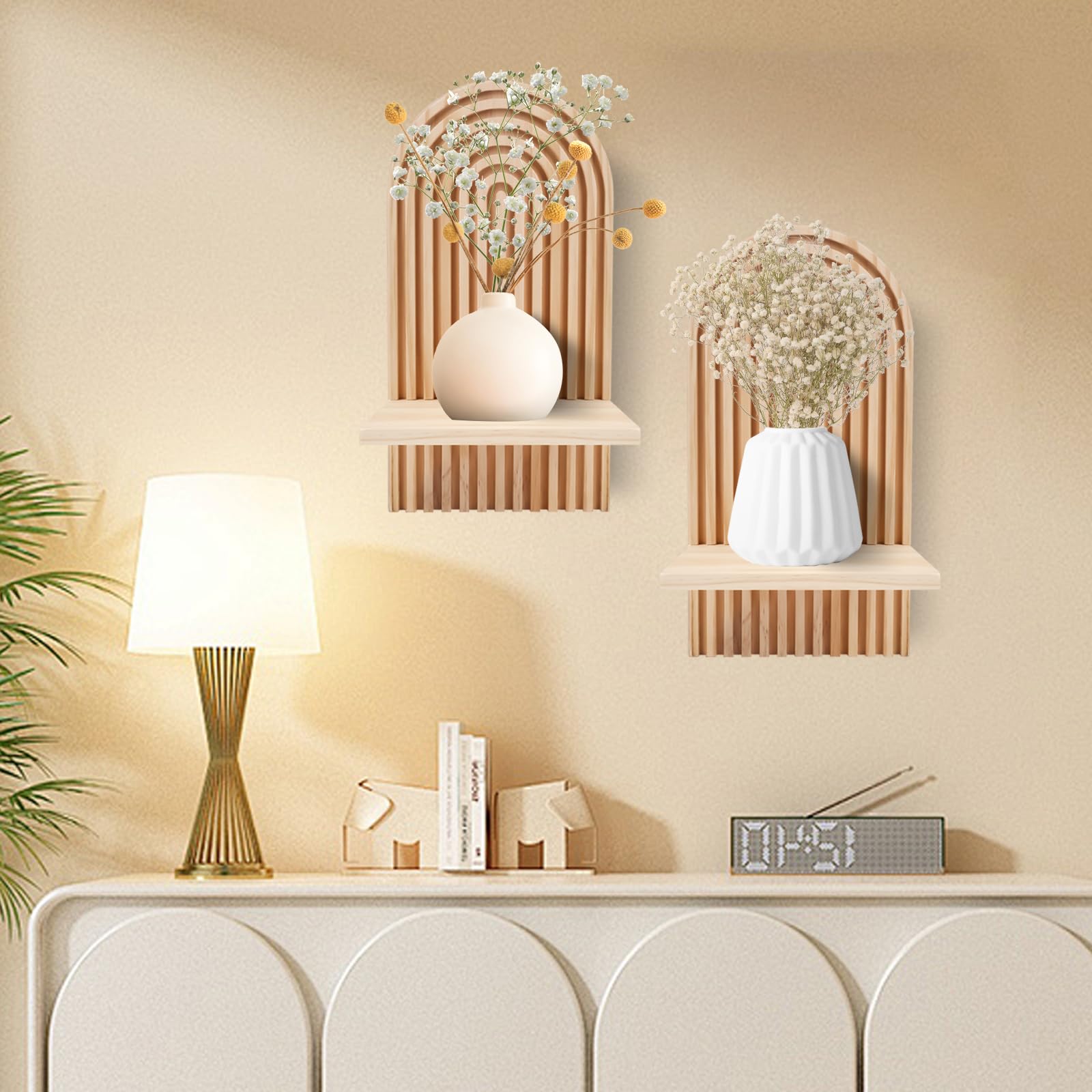 Gachiwar Mensola Parete Legno Beige 34,5 cm Cameretta