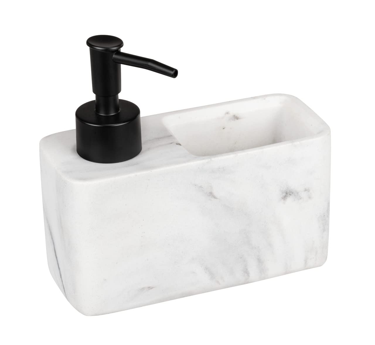 Wenko Resa dosatore cucina marmo bianco 150 ml con spugna