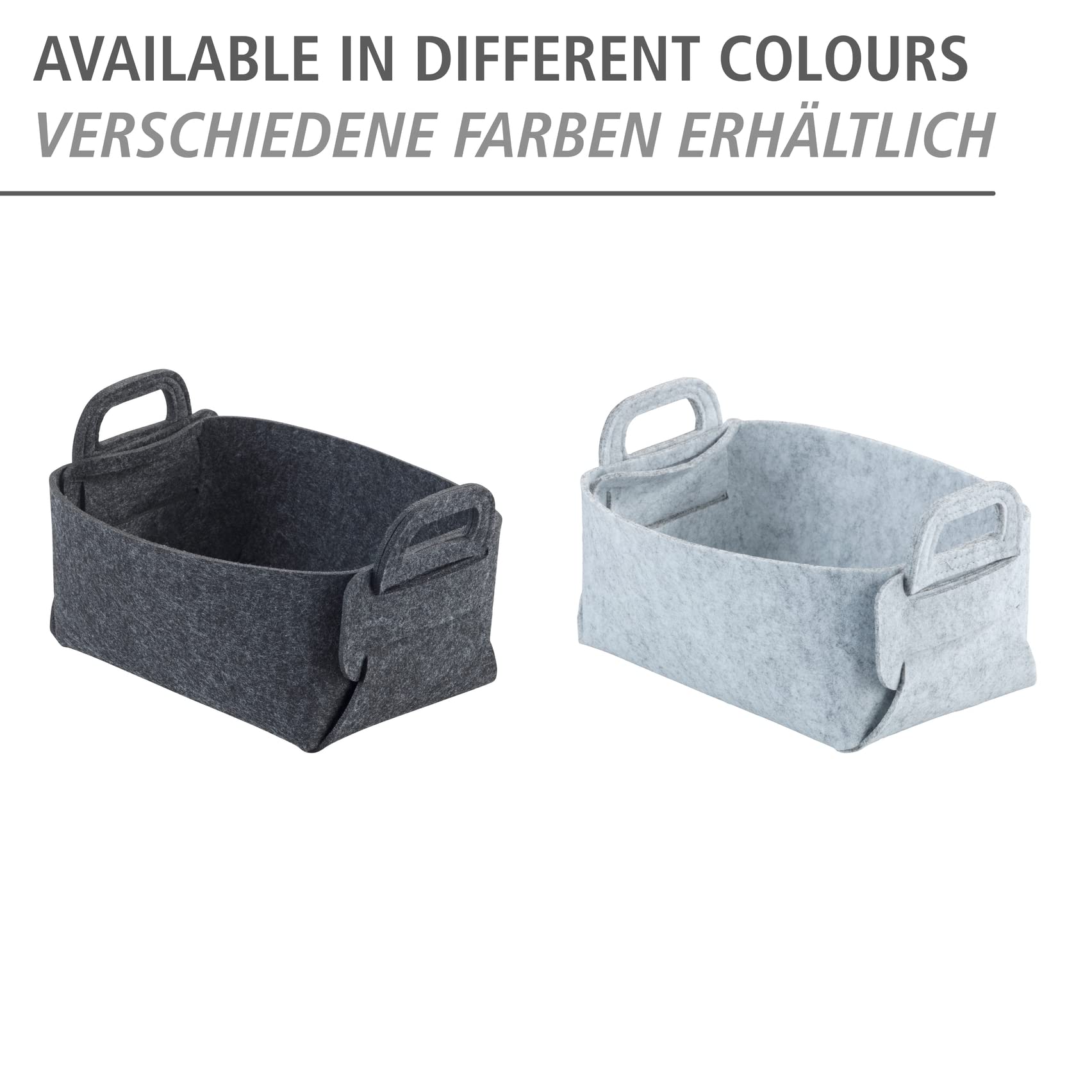 Wenko Nina S cestello feltro grigio chiaro 2 pezzi pieghevole