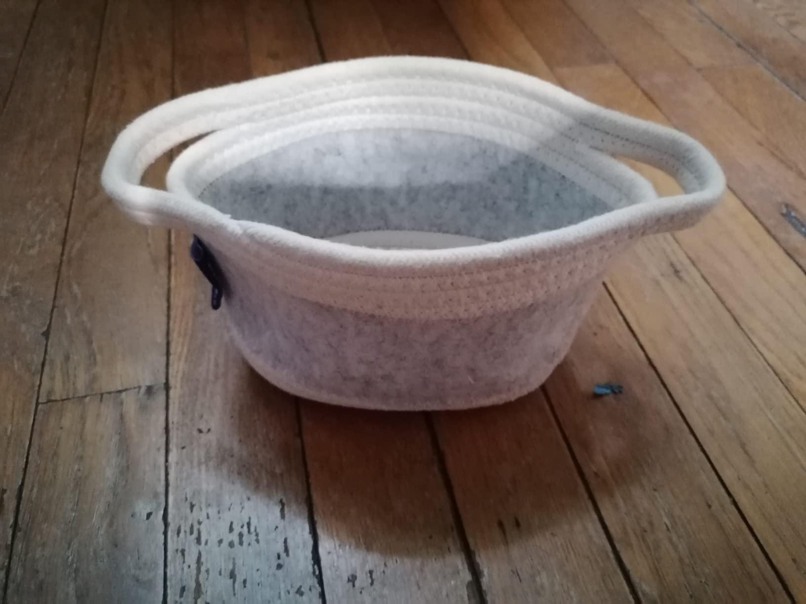 Wenko Bea L cesto feltro grigio chiaro 30 L manici