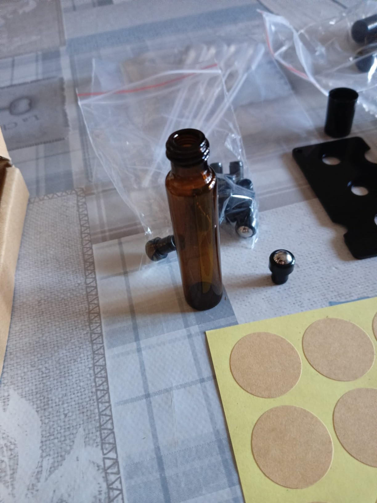 Quelcc Bottiglie Roll On Vetro Ambra 10 ml 10 Pezzi