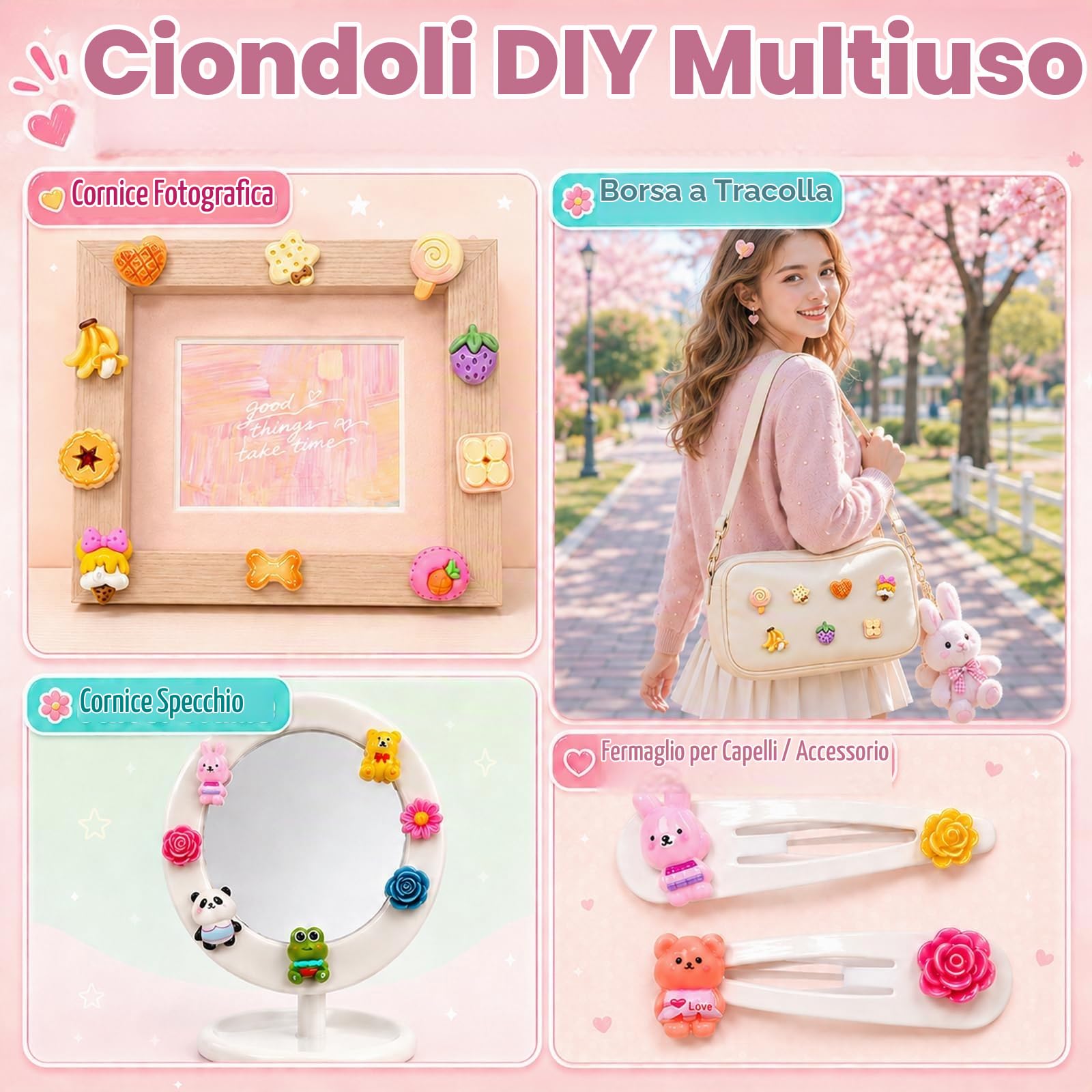 Quelcc Slime Charms Resina Colorati 100 Pezzi