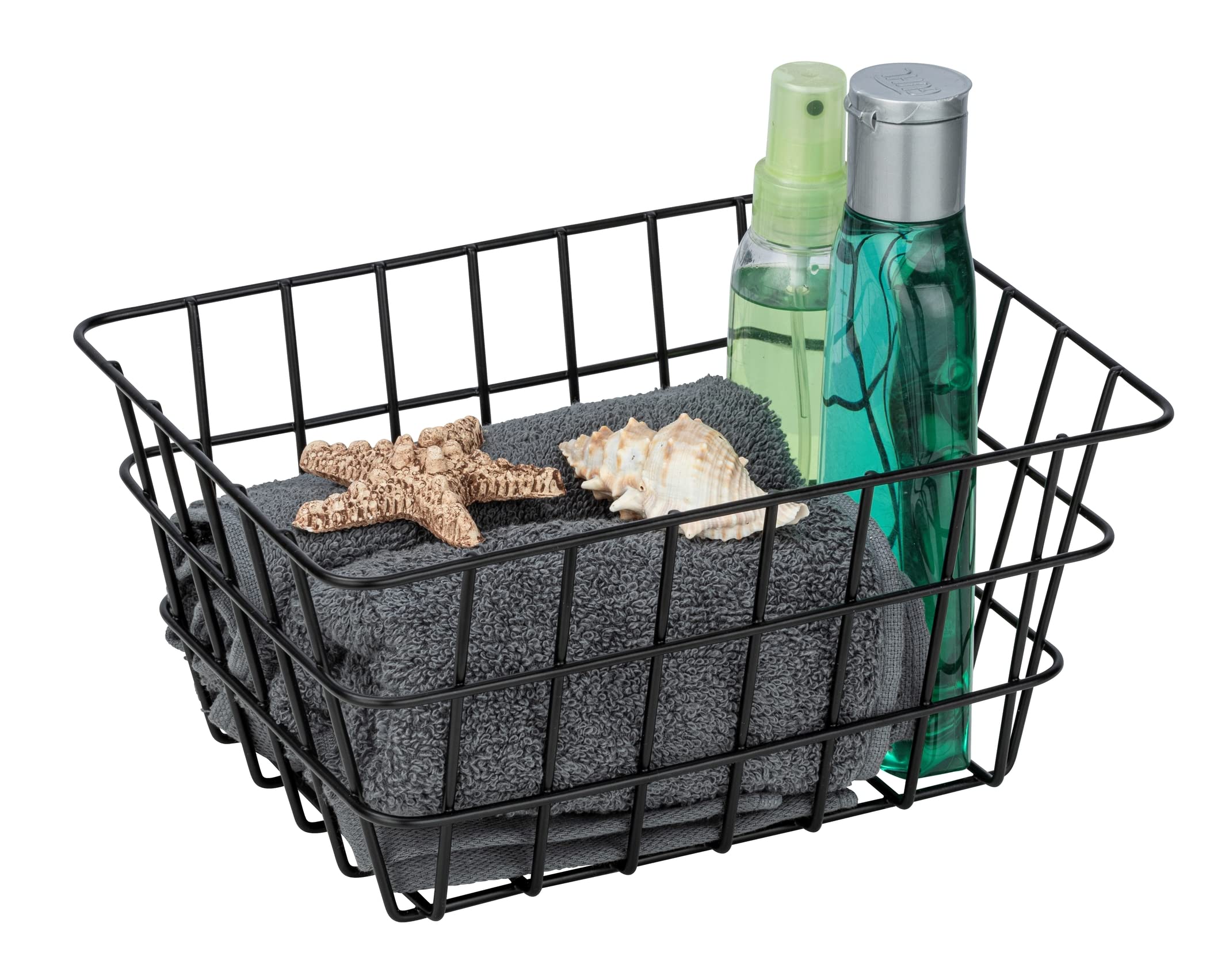 Wenko Soria cestino bagno nero 18x25x12 metallo