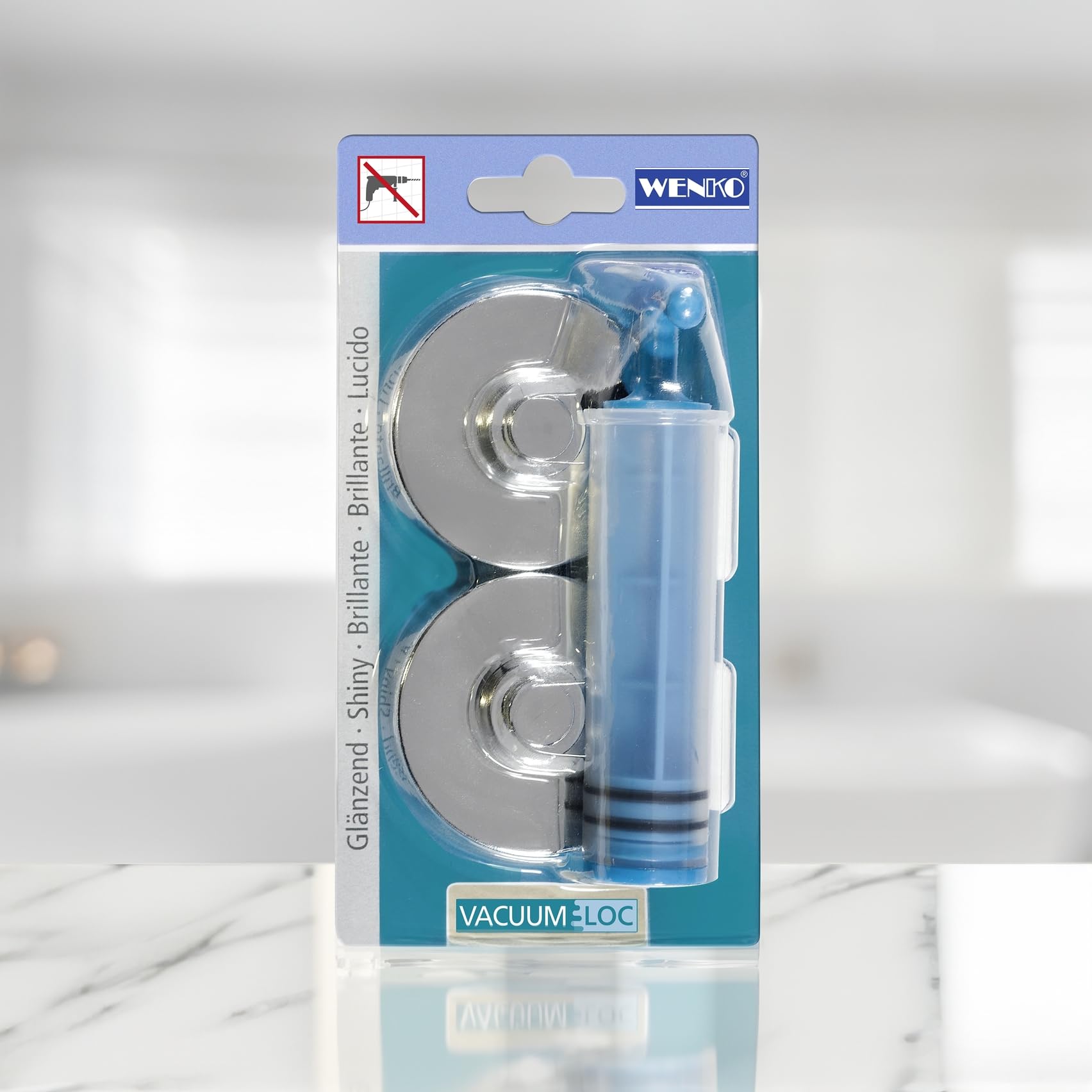 Wenko Vacuum-Loc adattatore ventosa cromo