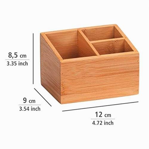 Wenko Terra organizer bambù 3 scomparti 12x8x9 cm marrone