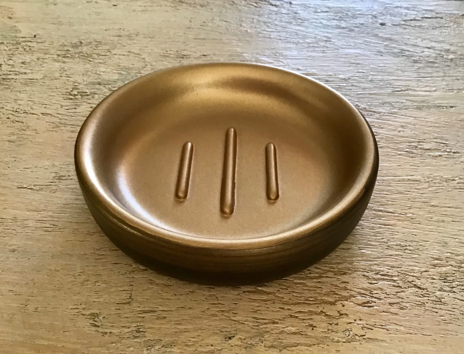 Wenko Palena portasapone bronzo Ø 10,5 cm