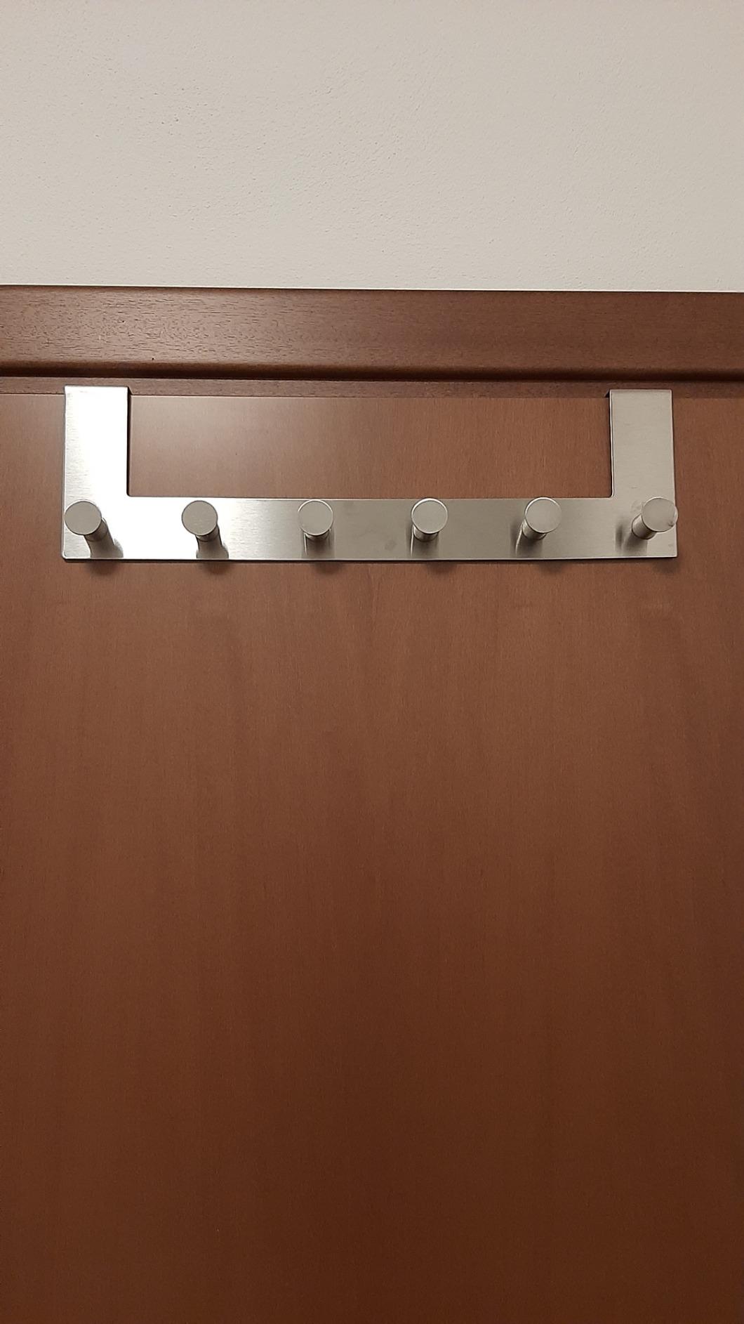 Wenko Celano attaccapanni da porta 6 ganci inox opaco