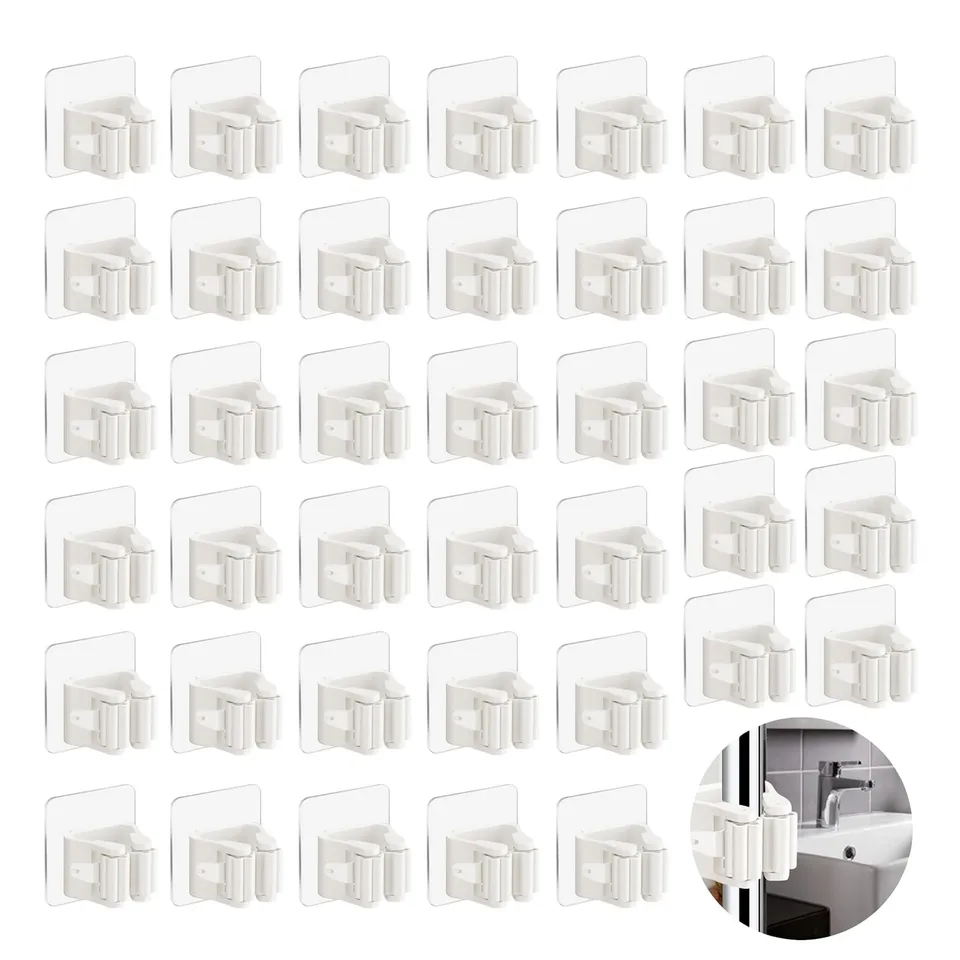 3-H supporto scopa adesivo bianco 40 pezzi 4,5 kg