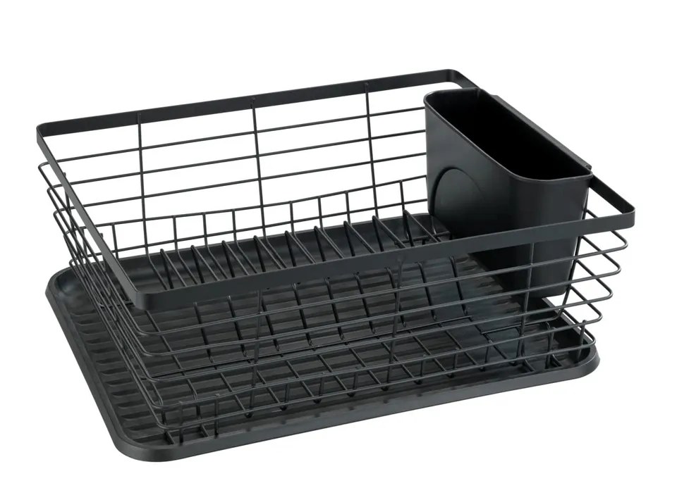 Wenko Drip Scolapiatti Nero 36 cm Metallo