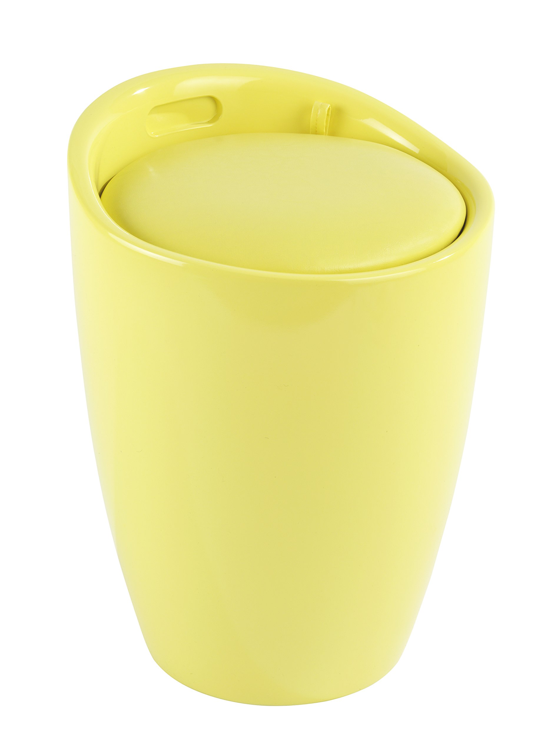 Wenko Candy sgabello portabiancheria bianco nero 20L