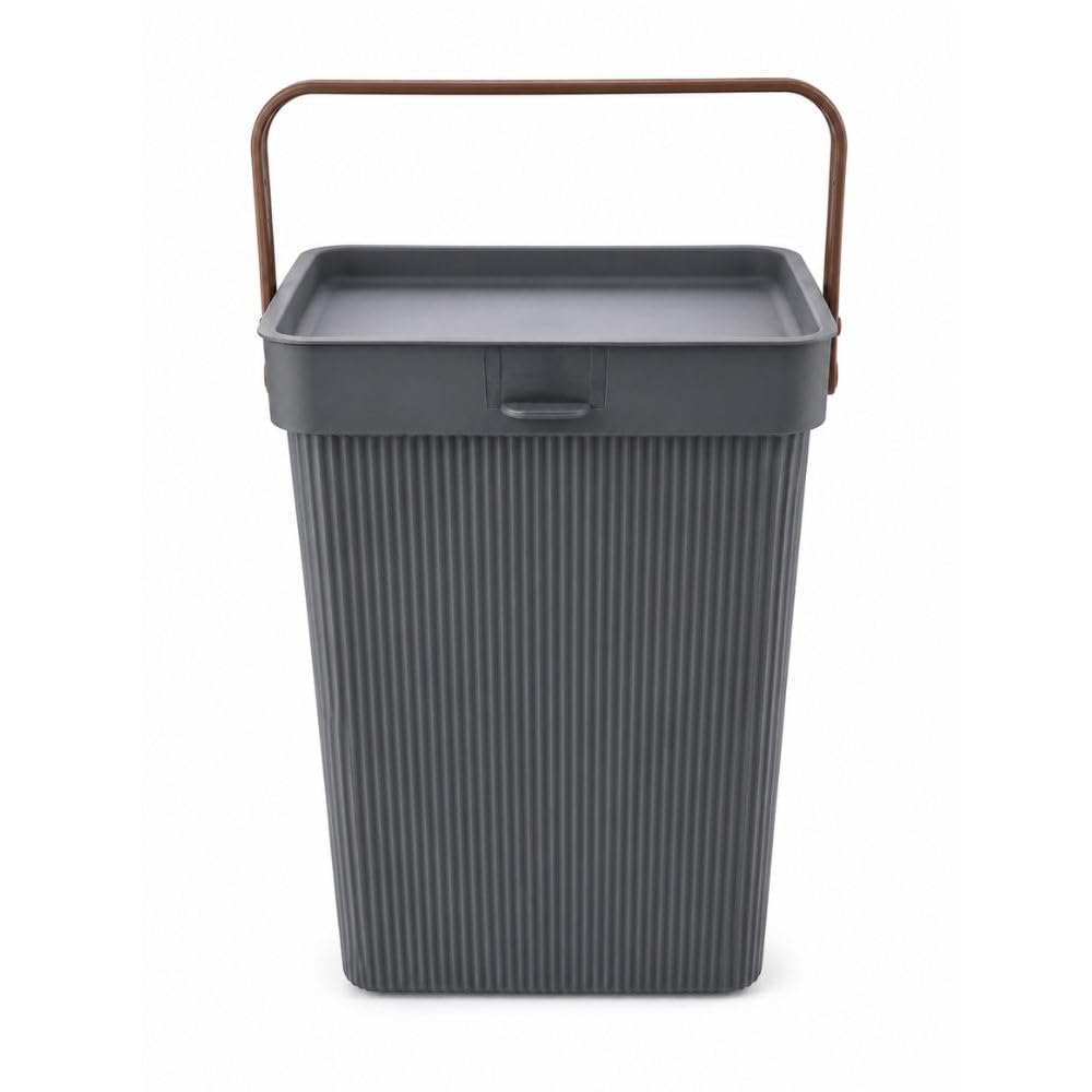 Cecaro Group Pattumiera 10 Litri Bianca con Coperchio