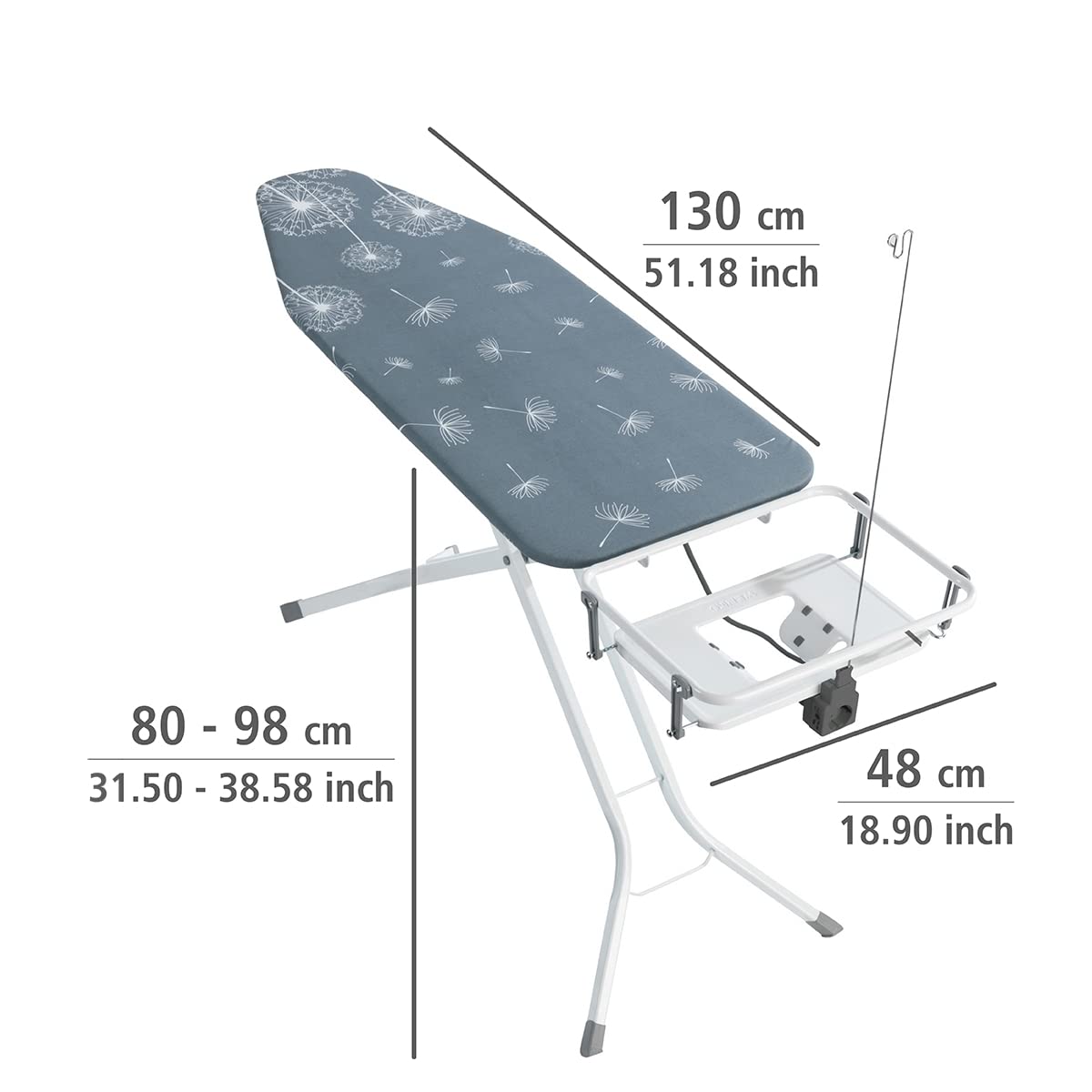 WENKO Professional asse da stiro 130x48 cm altezza 99 cm
