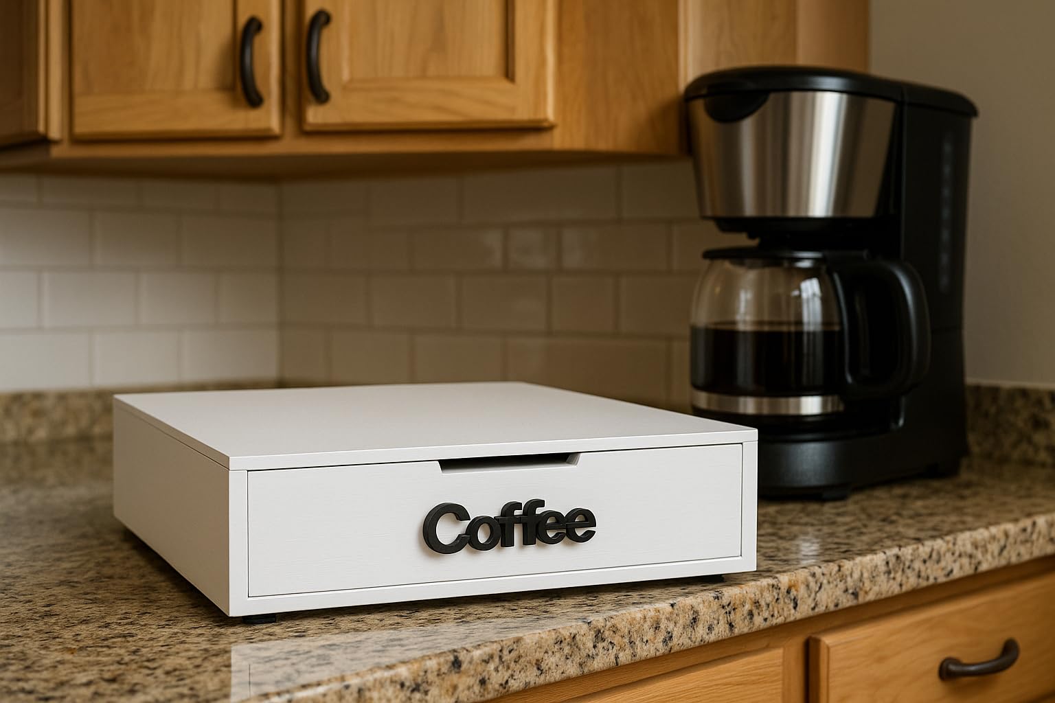 Cecaro Group Porta Cialde Coffee organizer legno bianco 30 cm