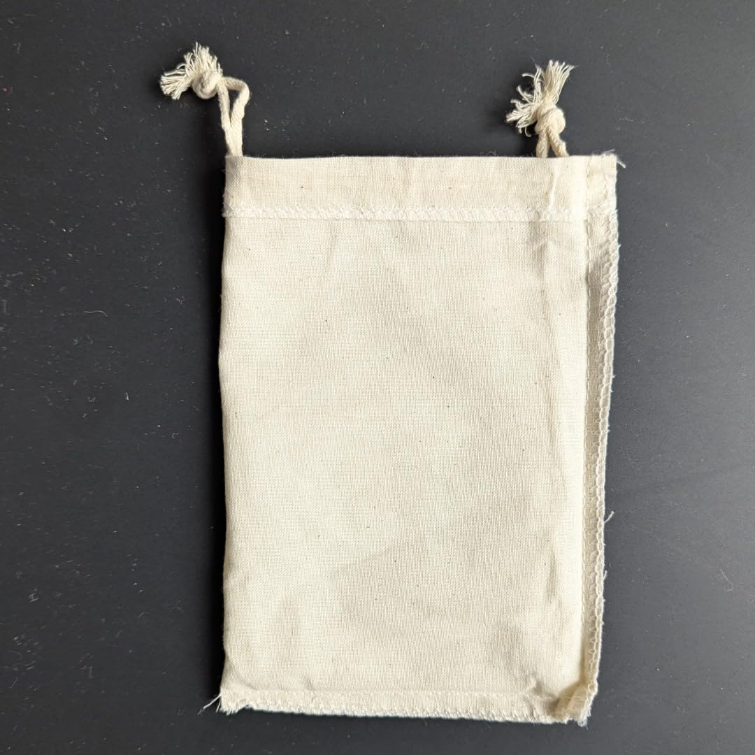 Quelcc sacchetto stoffa cotone 10x15cm 20 pezzi naturale
