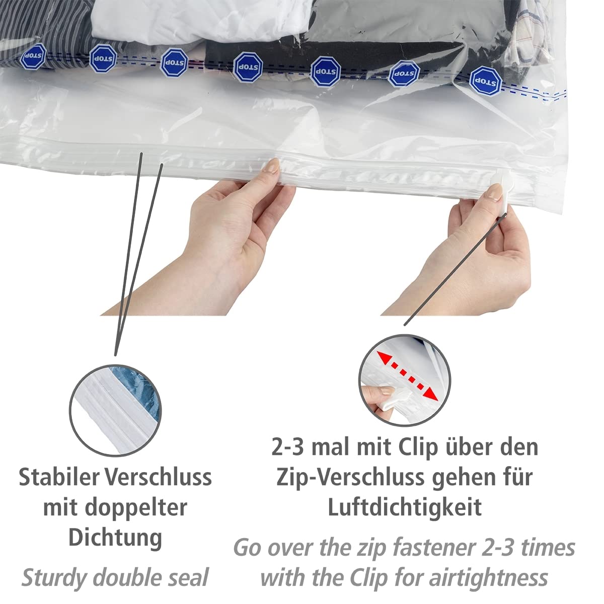 Wenko Vacuum Soft Box contenitore sottoletto bianco 105x45 cm