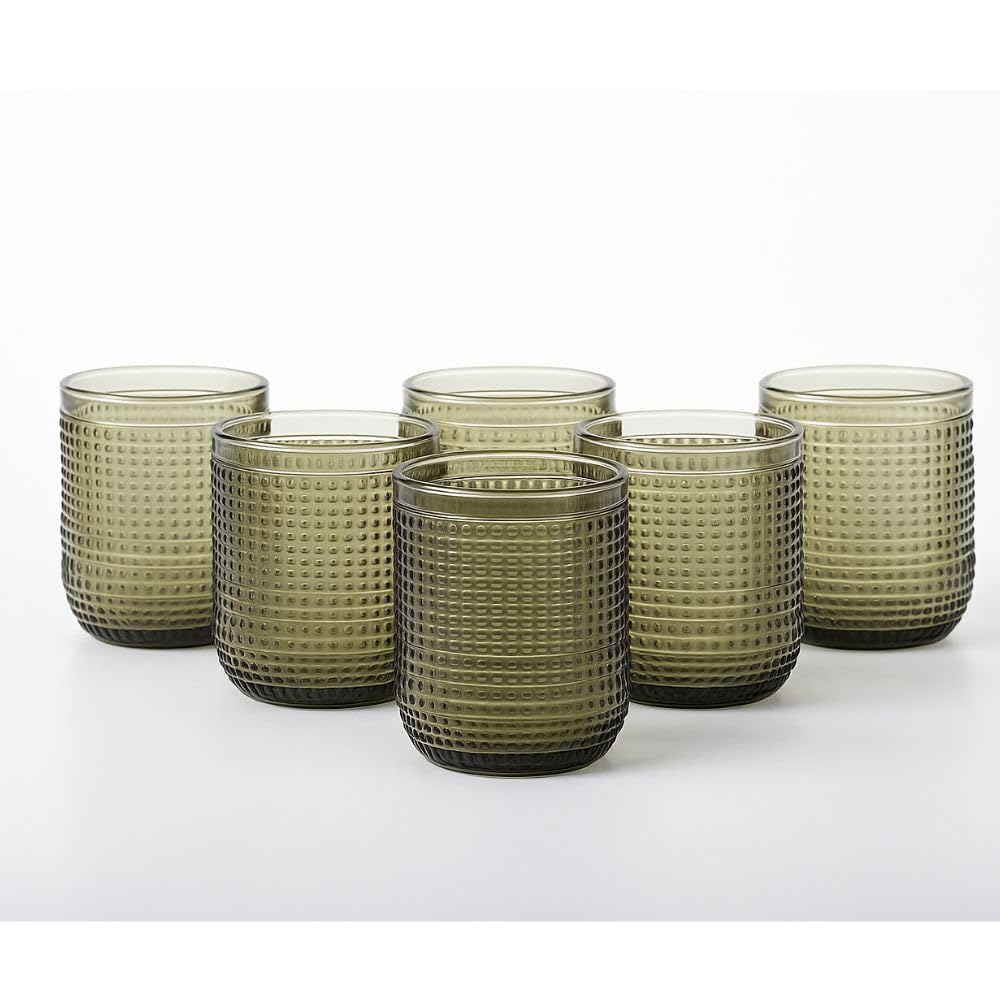 Cecaro Group Set 6 Bicchieri Vetro Colorato 260 ml Grigio Fumé