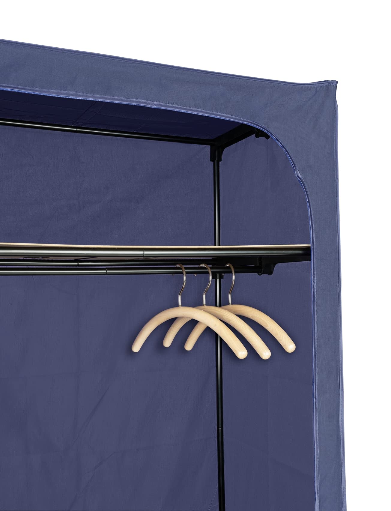 Wenko Armadio con Ripiano Guardaroba 160x50x75 cm Blu