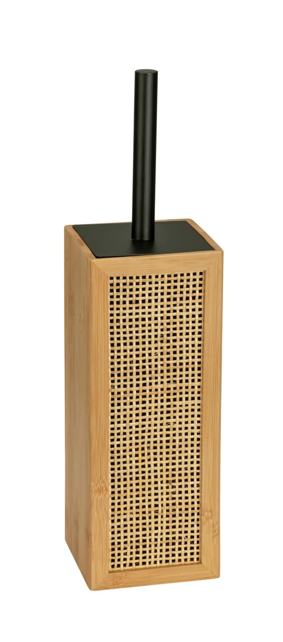 Wenko Allegre Scopino Bagno Bambù Naturale Nero