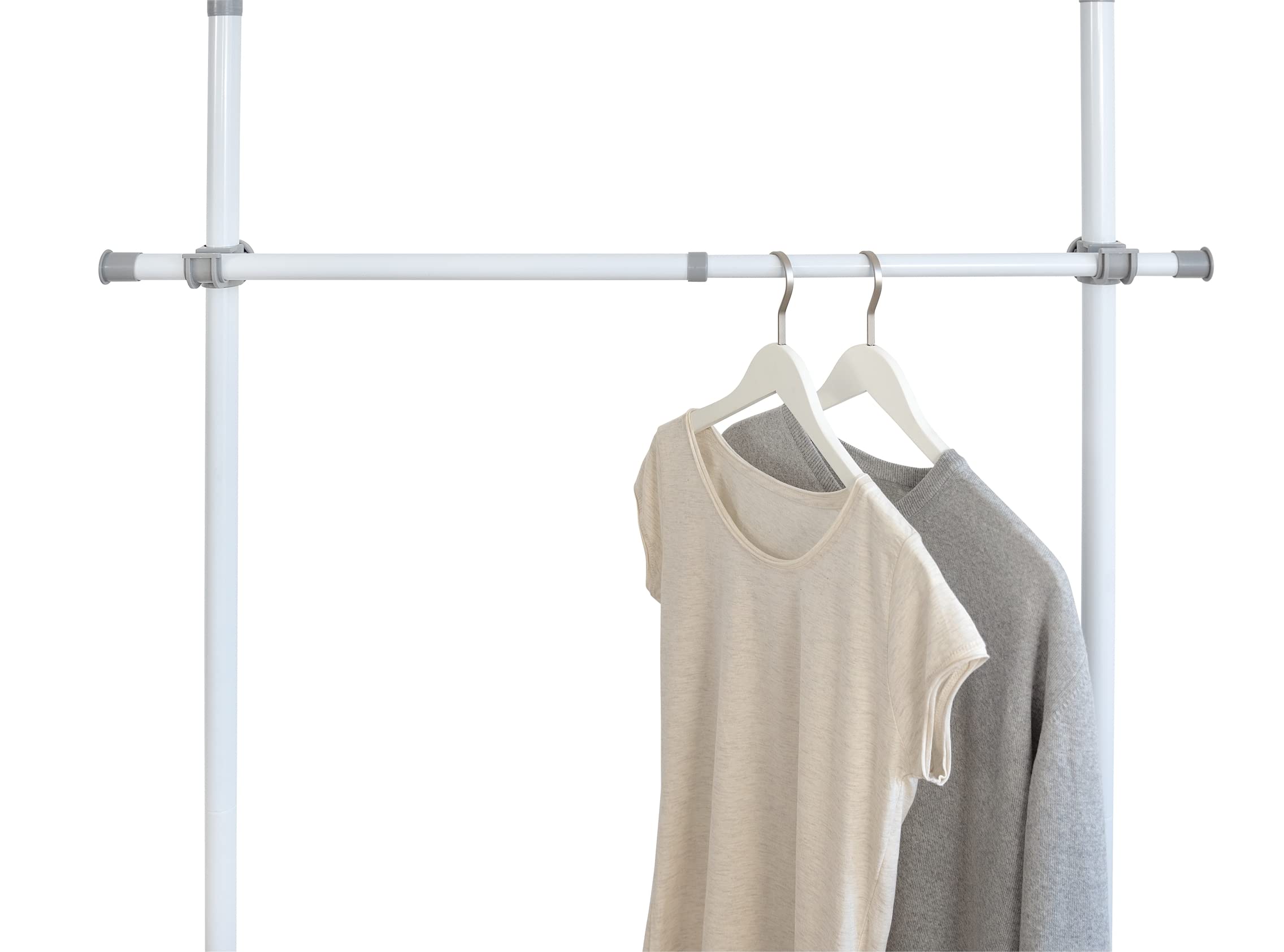 Wenko Herkules asta armadio telescopica 75-120 cm bianco/grigio