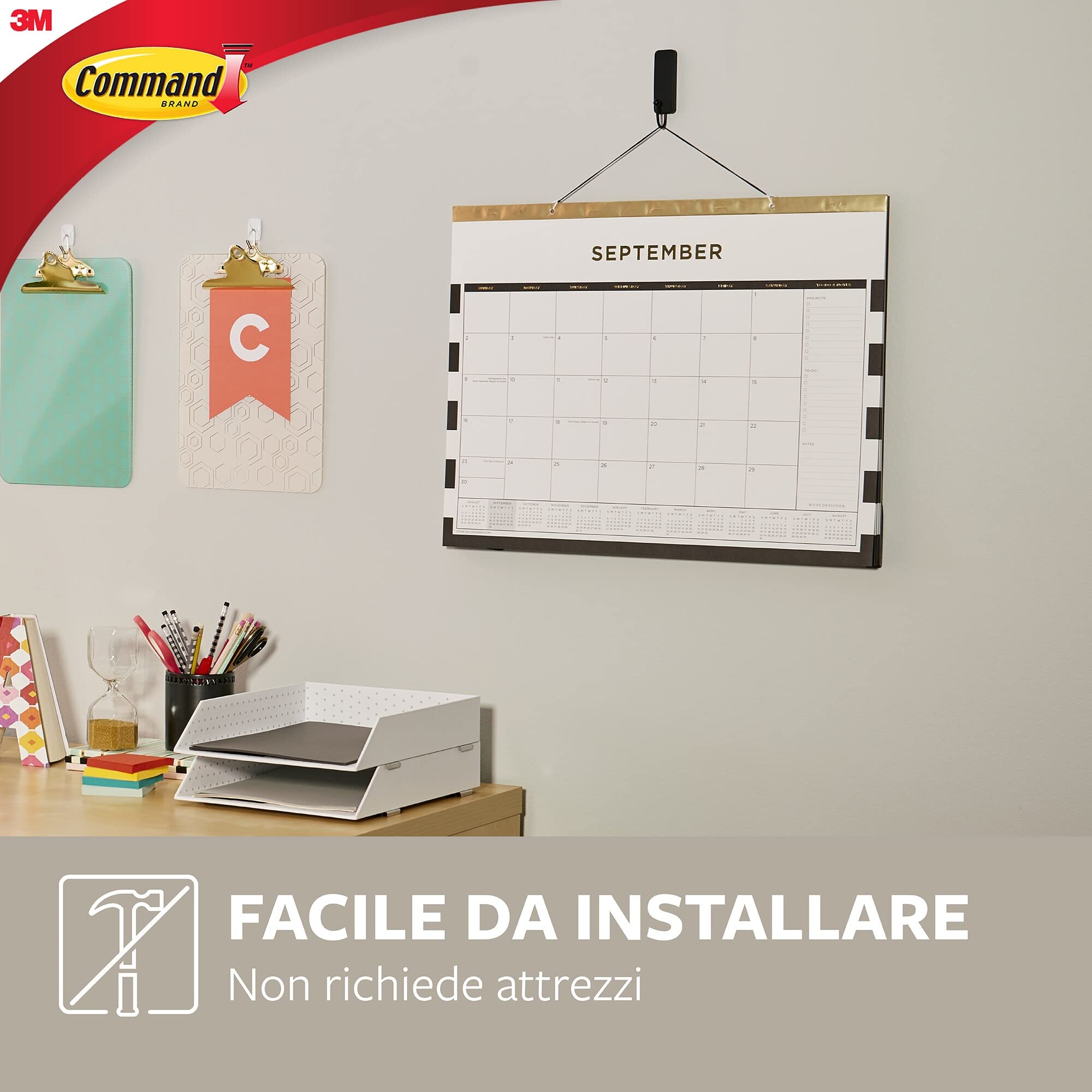 Command 17034B gancio adesivo nero 1,3 kg medium