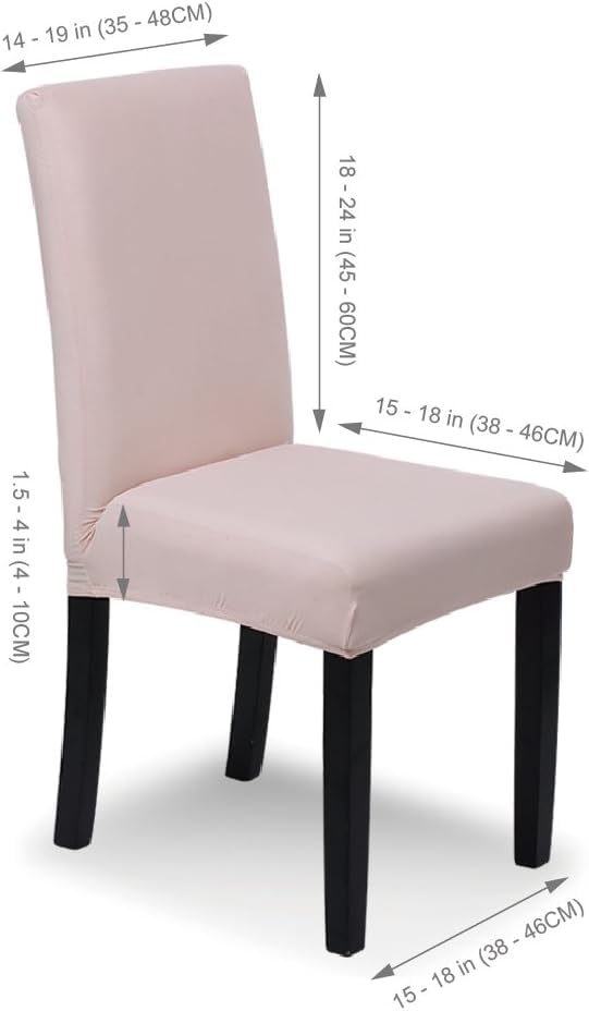 Cecaro Group Coprisedie con Schienale Bianchi 6 Pezzi Elasticizzati