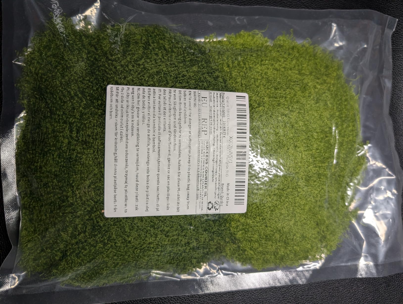Quelcc Muschio Finto Stabilizzato 100g Verde Chiaro Scuro
