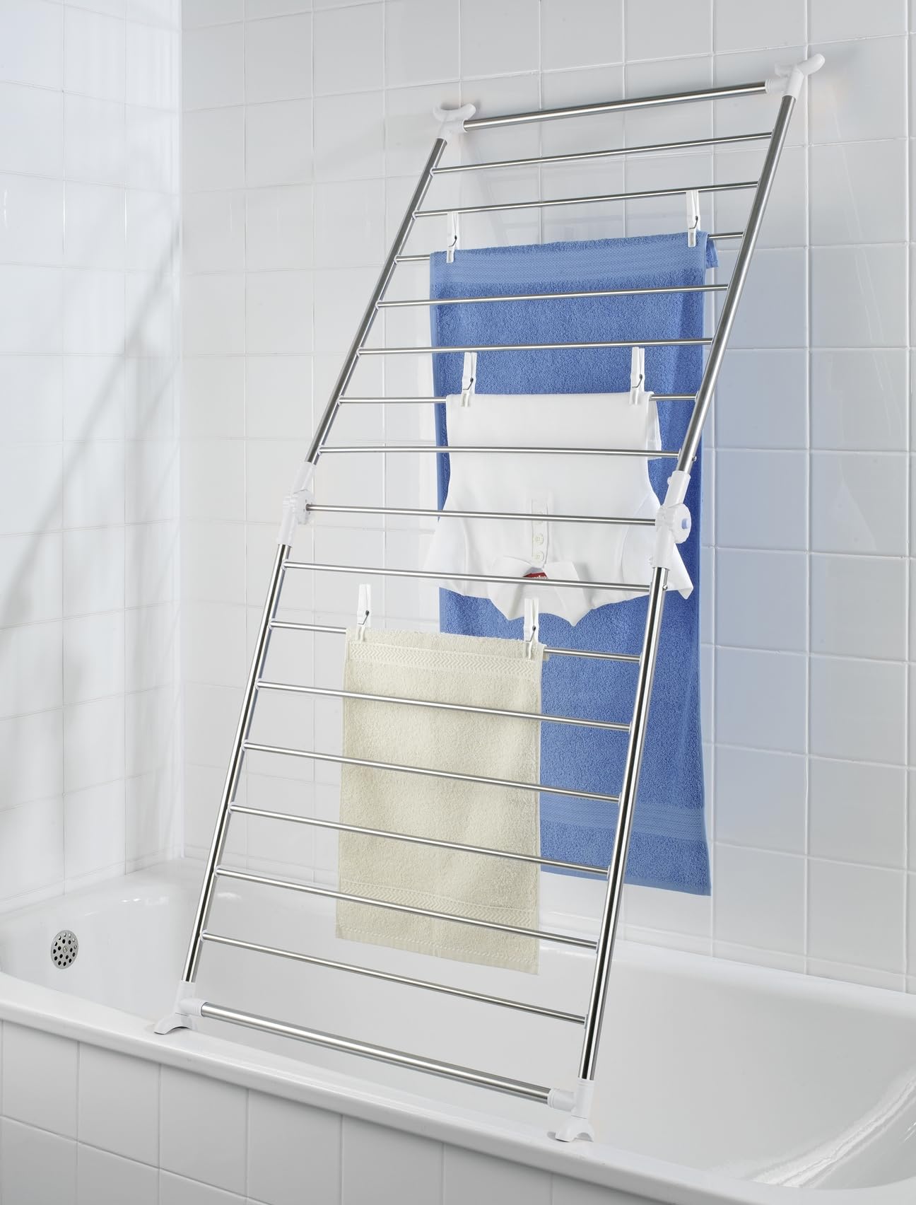 Wenko 3772020100 stendibiancheria vasca 11 m argento opaco