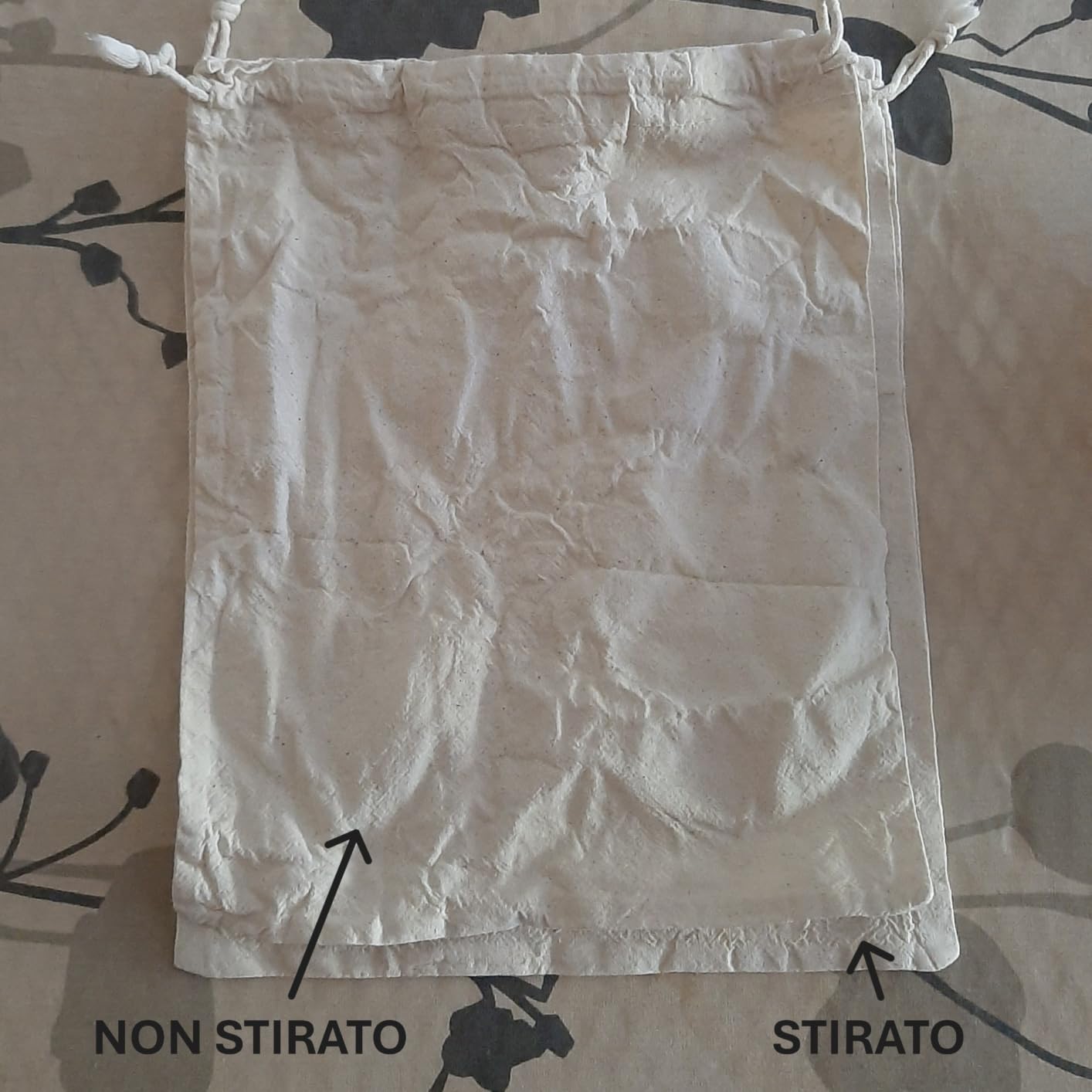 Quelcc Stoffa Sacchetti Cotone 25x30 cm Set 8 Pezzi Naturali