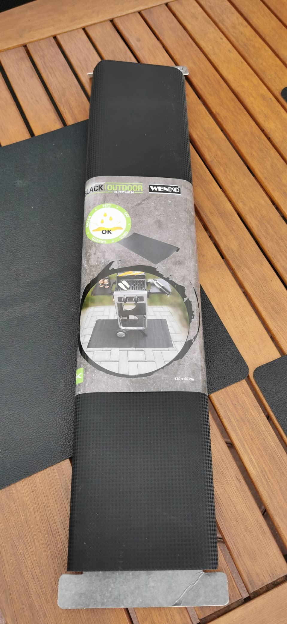 Wenko Black Outdoor Tappeto Barbecue 120x60 cm Nero