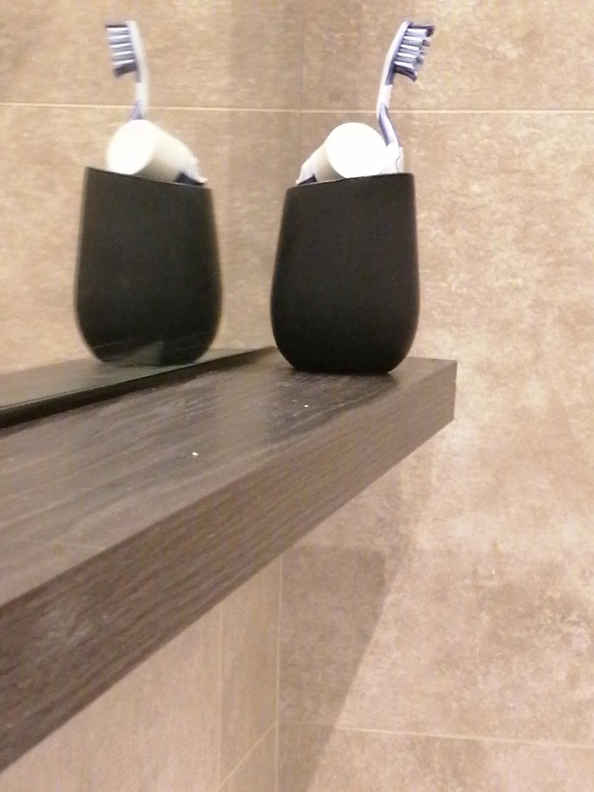 WENKO Badi bicchiere portaspazzolini ceramica bianco